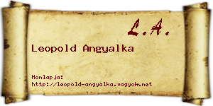 Leopold Angyalka névjegykártya